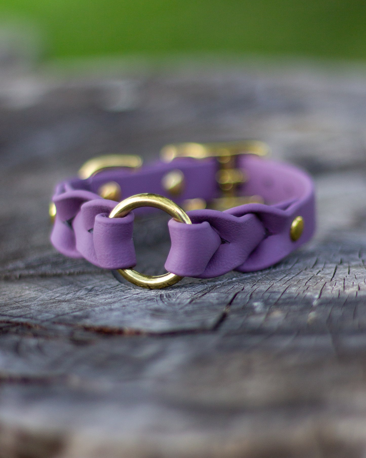 Mauve - Flätat BioThane®-halsband