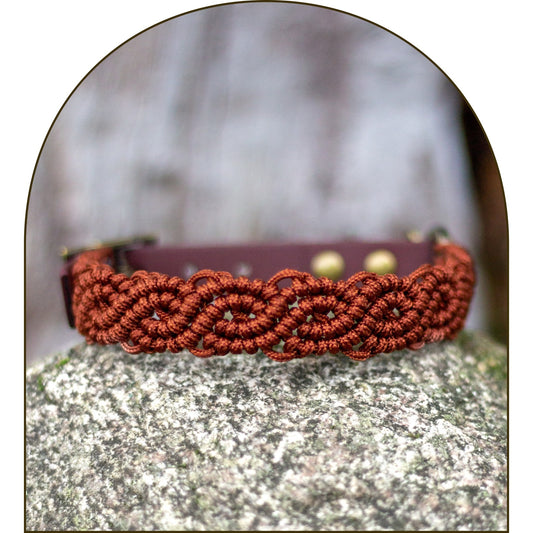 Dubbelflätat halsband - Rust