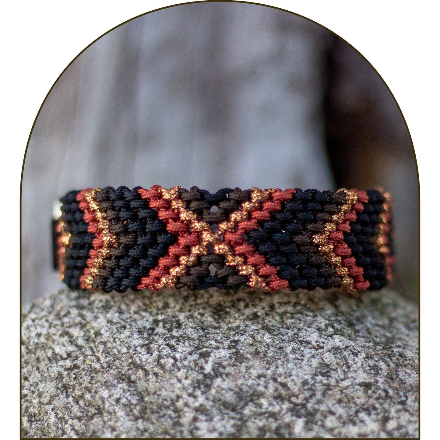 Mönsterflätat - Black