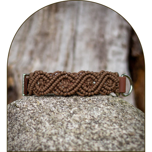 Dubbelflätat halsband - Hazelnut