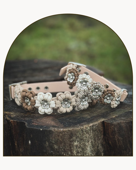 Blomhalsband  - Mocca/Hazelnut