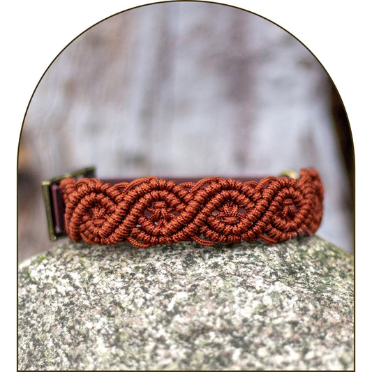 Dubbelflätat halsband - Rust