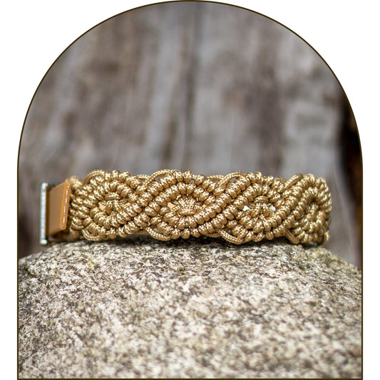 Dubbelflätat halsband - Fawn