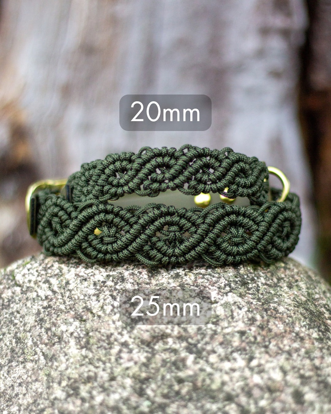 Dubbelflätat halsband - Fawn