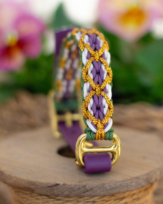 Dekorflätat halsband - Lavender Fields