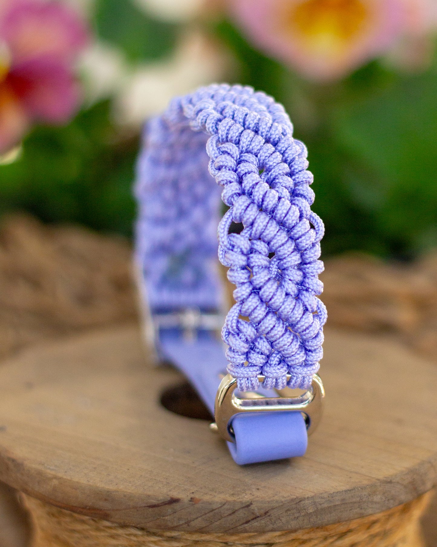 Dubbelflätat halsband - Soft Blue